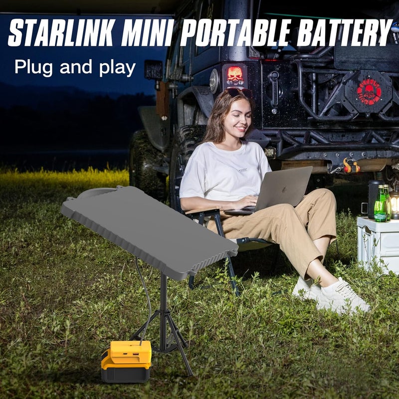deckit Starlink Mini Battery Adapter – Compatible with DeWalt 20V Battery, 5ft 18AWG with Starlink Mini Protective Silicone Cover Independent Switch, Starlink Accessories - Image 3